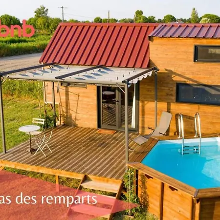 Myinsolite - Tiny-house, Jacuzzi, Brasero, Piscine 木屋 艾格-莫尔特
