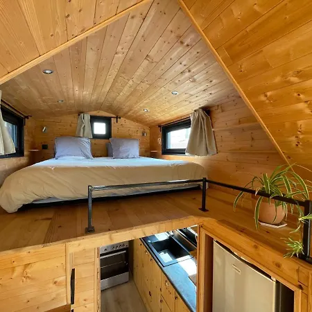 Myinsolite - Tiny-house, Jacuzzi, Brasero, Piscine 木屋
