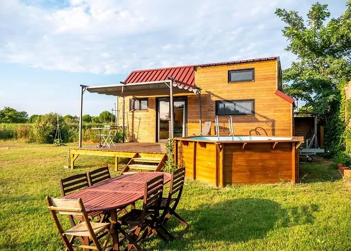 Myinsolite - Tiny-house, Jacuzzi, Brasero, Piscine Aigues-Mortes
